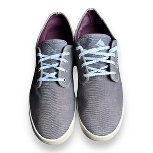 Emerica Gray Canvas Men’s The Wino Fusion Lace Up Skate Shoes Men’s Size 13